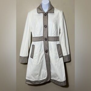 Boden White and Beige Women's Coat
